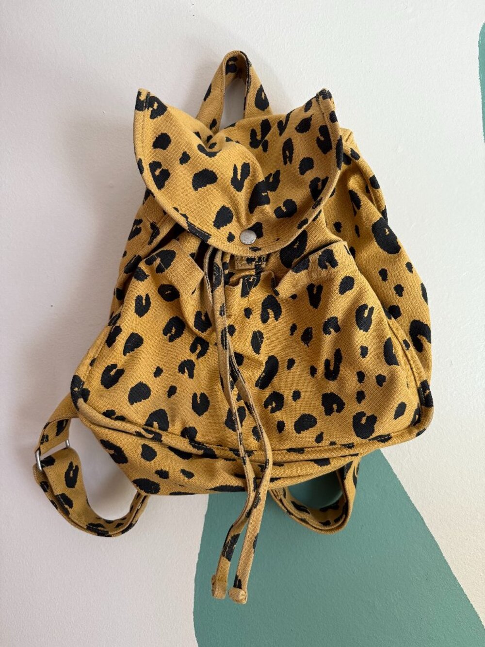 Baggu Drawstring Leopard Backpack